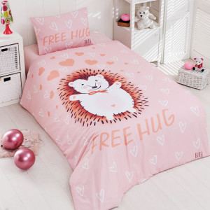 Σετ Πάπλωμα μονό Hug 6165 160×240 Σομόν