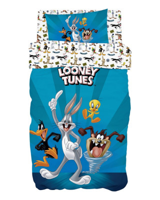 Σετ πάπλωμα μονό 6188 Looney Tunes 160×240 Μπλε