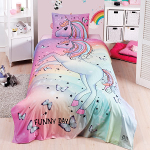 Σετ πάπλωμα μονό Funny Day 6226 160×240 Εμπριμέ