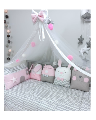 ΣΕΤ ΚΡΕΒΑΤΙΟΥ SUGAR FAMILY ΡΟΖ